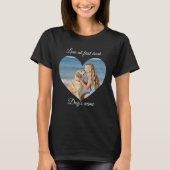 "Liefde Op Het Eerste Geblaf" T-Shirt Met Aangepas (Voorkant)
