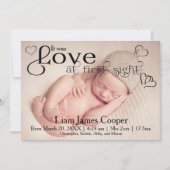 Liefde op het eerste gezicht - Baby Aankondiging (Voorkant)