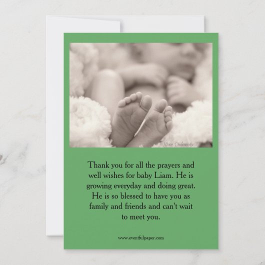 Liefde op het eerste gezicht - Baby Aankondiging (Achterkant)