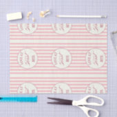 Liefde Op Het Eerste Gezicht | Crème & Roze Gestre Tissuepapier (Craft)