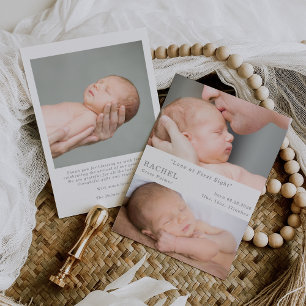 Liefde op het eerste gezicht foto baby aankondigin