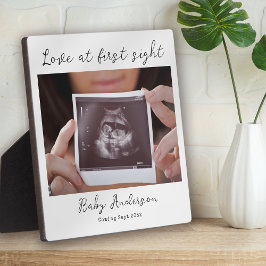 Liefde op het eerste gezicht Foto Zwangerschapsaan Fotoplaat