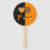 Liefde Op Het Eerste Gezicht Halloween Handwaaier (Achterkant)