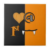 Liefde Op Het Eerste Gezicht Halloween Tegeltje (Voorkant)