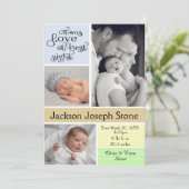 Liefde op het eerste gezicht Kleurrijke Collage - Aankondiging (Staand voorkant)