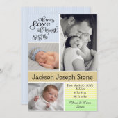 Liefde op het eerste gezicht Kleurrijke Collage - Aankondiging (Voorkant / Achterkant)