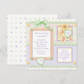 Liefde op het eerste gezicht, Lamb Baby shower Inv Kaart (Voorkant / Achterkant)