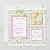 Liefde op het eerste gezicht, Lamb Baby shower Inv Kaart (Voorkant)