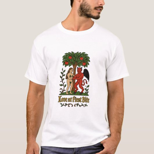 Liefde op het eerste gezicht – Middeleeuwse Duivel T-shirt (Voorkant)