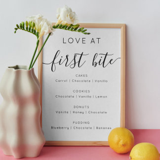 Liefde op het eerste gezicht. Minimalistisch desse Poster