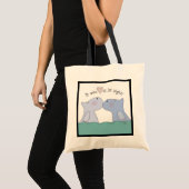 Liefde op het eerste gezicht nijlpaarden tote bag (Voorkant (product))