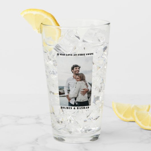 Liefde op het eerste gezicht paar Valentijnsdag Glas (Voorkant ijs)