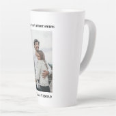 Liefde op het eerste gezicht paar Valentijnsdag Latte Mok (Rechterhoek)