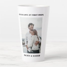 Liefde op het eerste gezicht paar Valentijnsdag Latte Mok