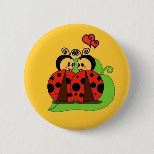Liefde op het eerste gezicht ronde button 5,7 cm (Voorkant)