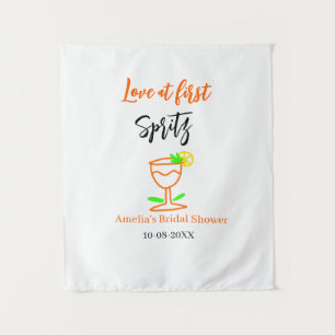 Liefde op het eerste glas orange zwarte bruids dou wandkleed