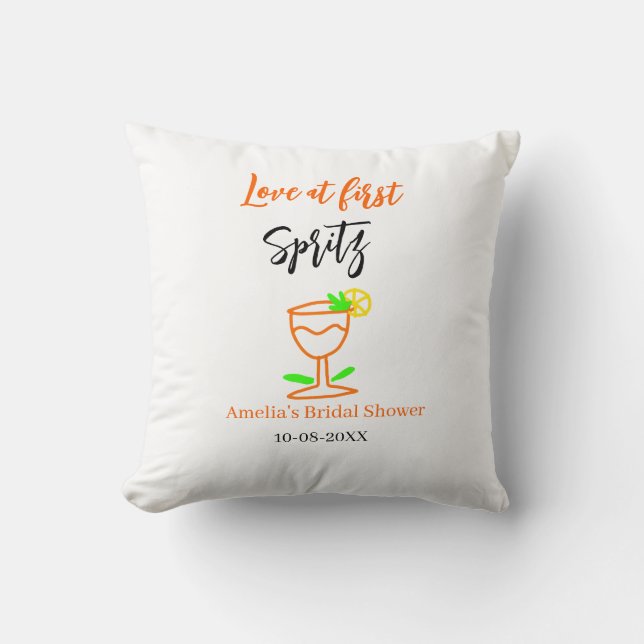 Liefde op het eerste glas orange zwarte bruidsfees kussen (Voorkant)