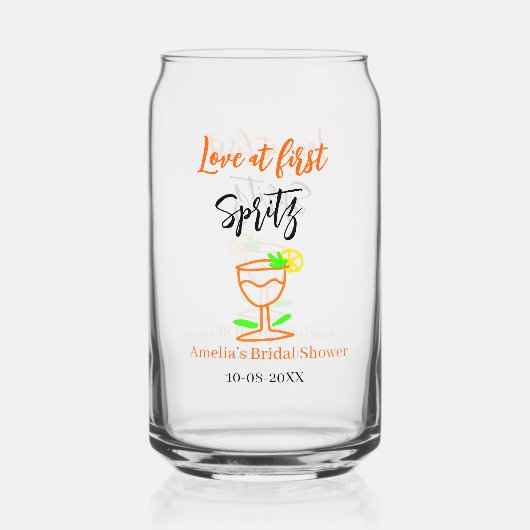 Liefde op het eerste glas orange zwarte bruidsmeis (Voorkant)