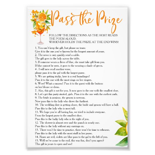 Liefde op het eerste Pass the Prize Bruidsmeisjesf Foto Afdruk (Voorkant)