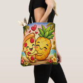 Liefde Op Het Eerste Plakje - Pizza Ontmoet Ananas Tote Bag (Dichtbij)