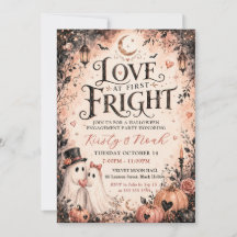Liefde Op Het Eerste Schrik Halloween Verloving Fe