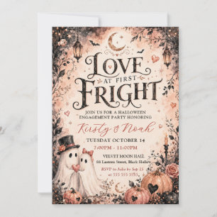 Liefde Op Het Eerste Schrik Halloween Verloving Fe Kaart