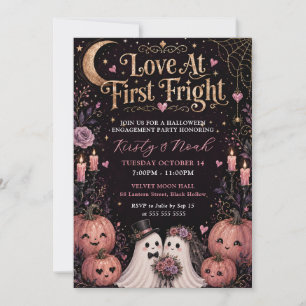 Liefde Op Het Eerste Schrik Halloween Verlovingspa Kaart