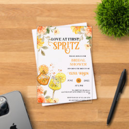 Liefde op het Eerste Spritz Bloemencocktail Bruids Acryl Uitnodigingen