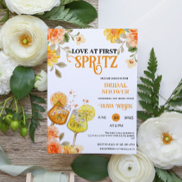 Liefde op het Eerste Spritz Bloemencocktail Bruids Kaart