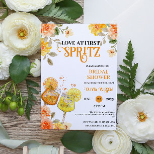 Liefde op het Eerste Spritz Bloemencocktail Bruids Kaart