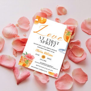 Liefde op het Eerste Spritz Bloemencocktail Bruids Kaart