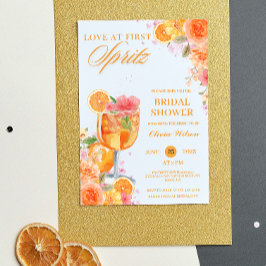 Liefde op het Eerste Spritz Bloemencocktail Bruids Kaart