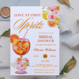 Liefde op het Eerste Spritz Bloemige Cocktail Brui Kaart
