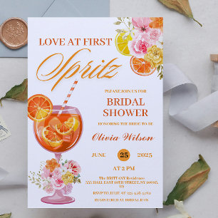 Liefde op het Eerste Spritz Bloemige Cocktail Brui Kaart