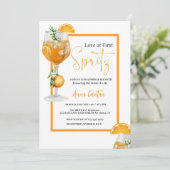 Liefde op het Eerste Spritz Bruids Bruiloftsfeestj Kaart (Staand voorkant)