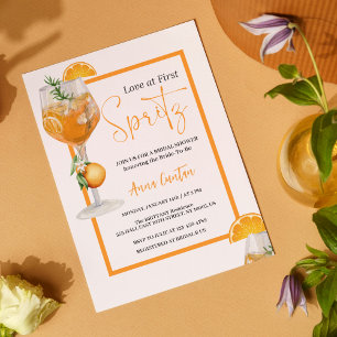 Liefde op het Eerste Spritz Bruids Bruiloftsfeestj Kaart