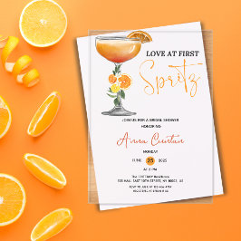 Liefde Op Het Eerste Spritz Bruidsborrel Cocktaild Acryl Uitnodigingen