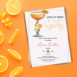Liefde Op Het Eerste Spritz Bruidsborrel Cocktaild Acryl Uitnodigingen