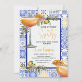 Liefde op het Eerste Spritz Bruidsborrel Mediterra Kaart (Voorkant)