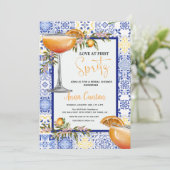 Liefde op het Eerste Spritz Bruidsborrel Mediterra Kaart (Staand voorkant)