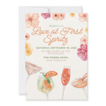 Liefde op het Eerste Spritz Bruidsborrel Uitnodigi