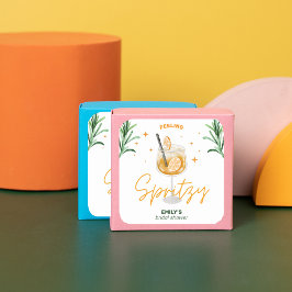 Liefde op het eerste Spritz Bruidsborrel Waterverf Vierkante Sticker