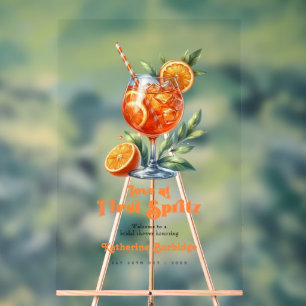 Liefde op het Eerste Spritz Bruidsborrel Welkom Acryl Bord