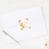 Liefde Op Het Eerste Spritz Bruidsbruiloft Aperol Vierkante Sticker (Envelop)