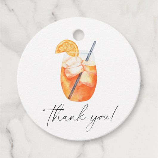 Liefde op het eerste spritz Bruidsbruiloft bedankt Bedankjes Labels (Voorkant)