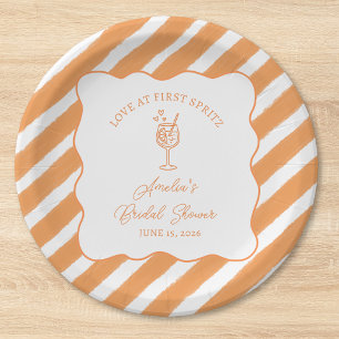 Liefde op het Eerste Spritz Bruidsdiner Italiaans  Papieren Bordje