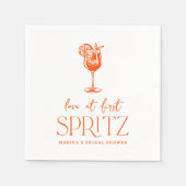 Liefde Op Het Eerste Spritz Bruidsdiner  Servet (Voorkant)