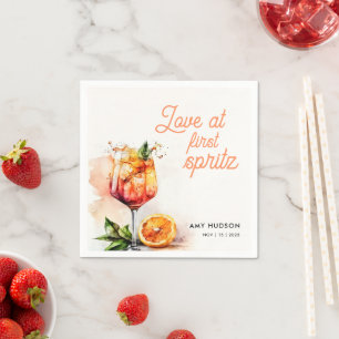 Liefde Op Het Eerste Spritz Bruidsdiner Servet