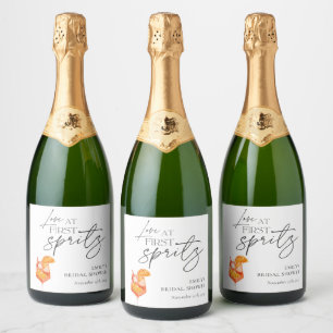 Liefde Op Het Eerste Spritz Bruidsdiner Sparkling Wijnetiket