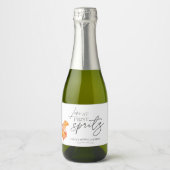Liefde Op Het Eerste Spritz Bruidsdiner Sparkling Wijnetiket (Voorkant)